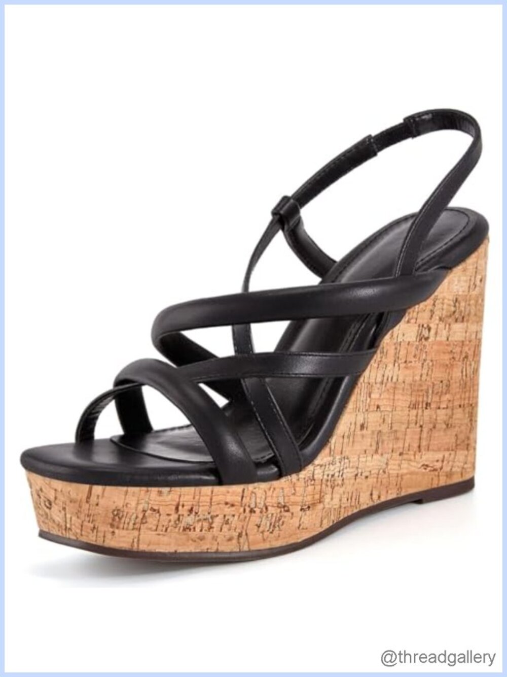Women's Platform Wedge Sandals Cork Slingback Espadrille Heels Open Toe